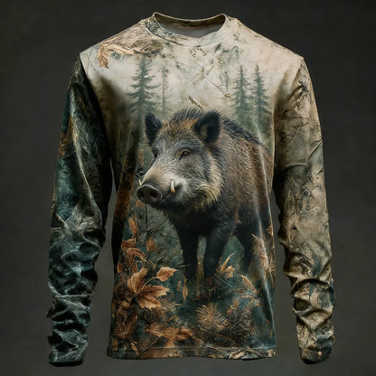 Men’s Camo Deer Print Long Sleeve Shirt | Nature Nest Supply
