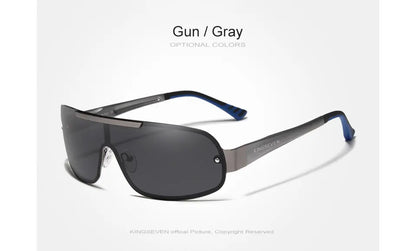 KINGSEVEN 7716 Aluminum Shield Sunglasses – Polarized, UV400, Cycling &amp; Driving, Unisex