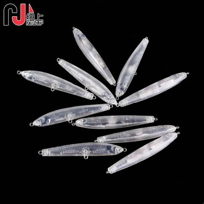 Unpainted Blank Pencil Bait – Sinking Hard Lure Blanks for Custom Painting, 7.5cm / 9g, 10 Pcs