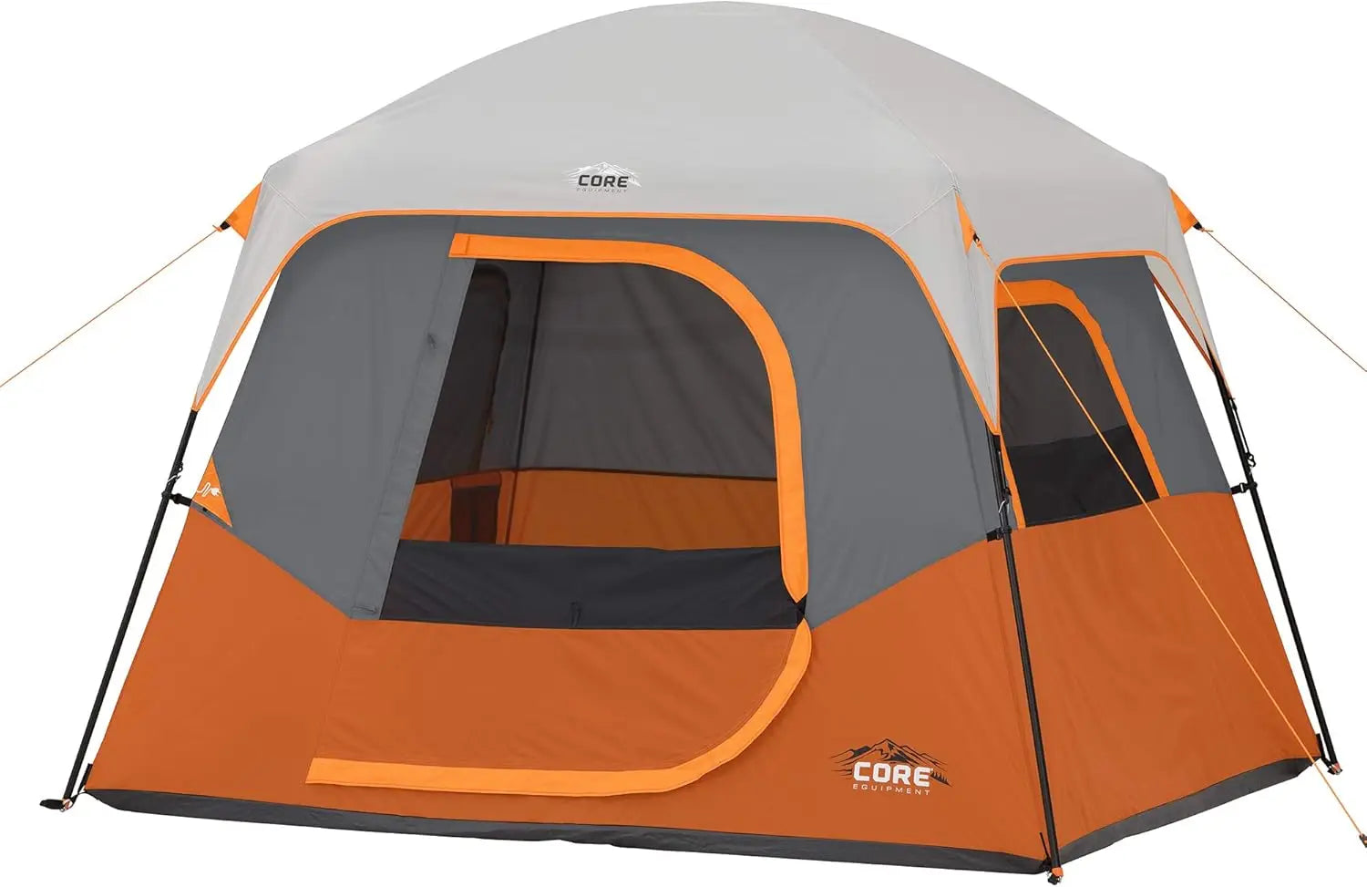 Family Cabin Camping Tent – 4-6 Person Double-Layer Canvas &amp; PVC with Aluminum Poles, Gear Loft &amp; Carry Bag
