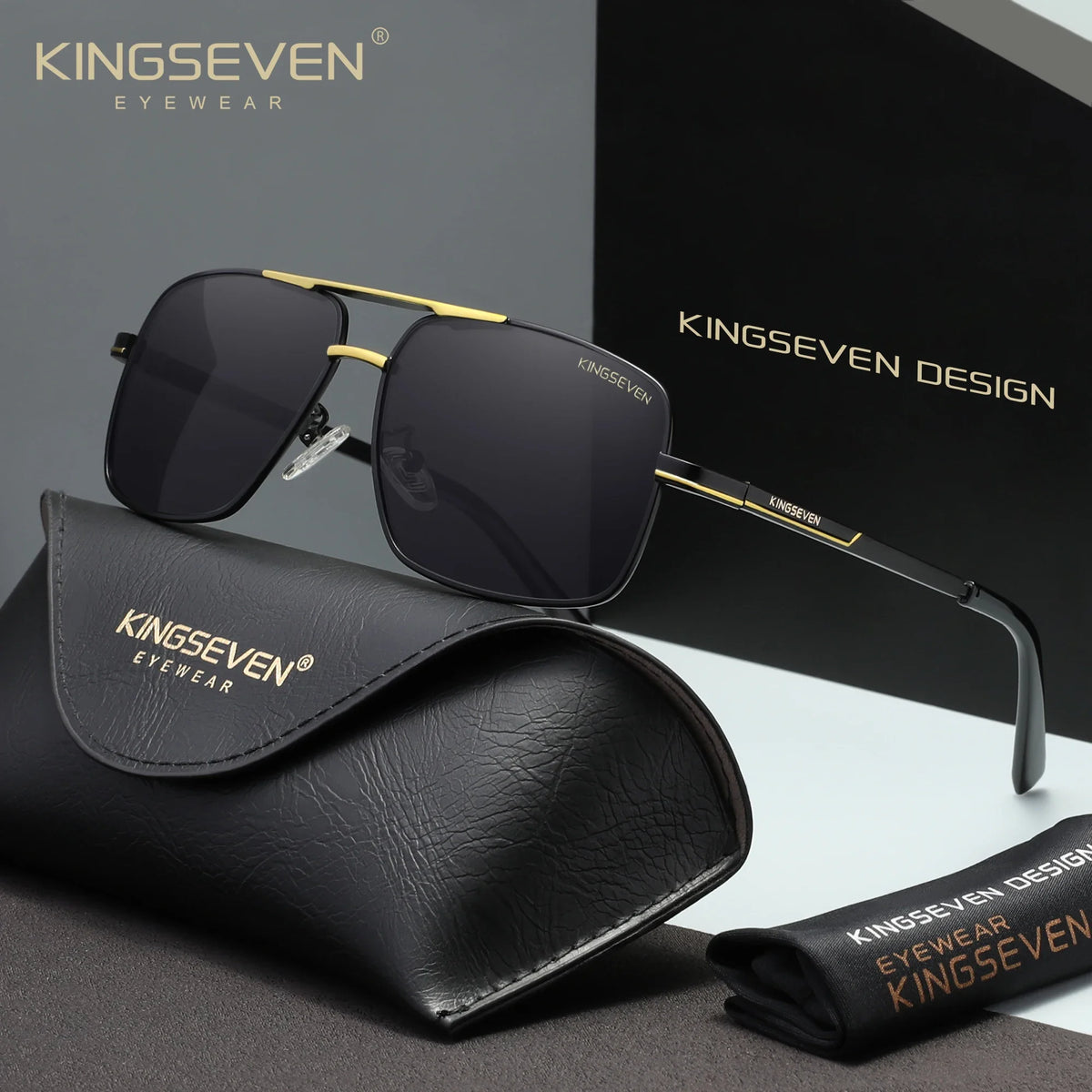 KINGSEVEN 7891 Polarized Sunglasses – Stainless Steel, Photochromic, UV400, Unisex