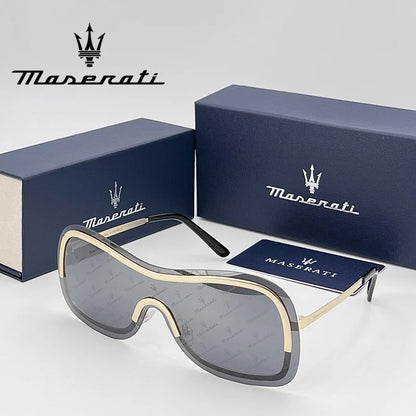 Maserati UV400 Polarized Sunglasses – Square Alloy Frame, Anti-Reflective TAC Lenses