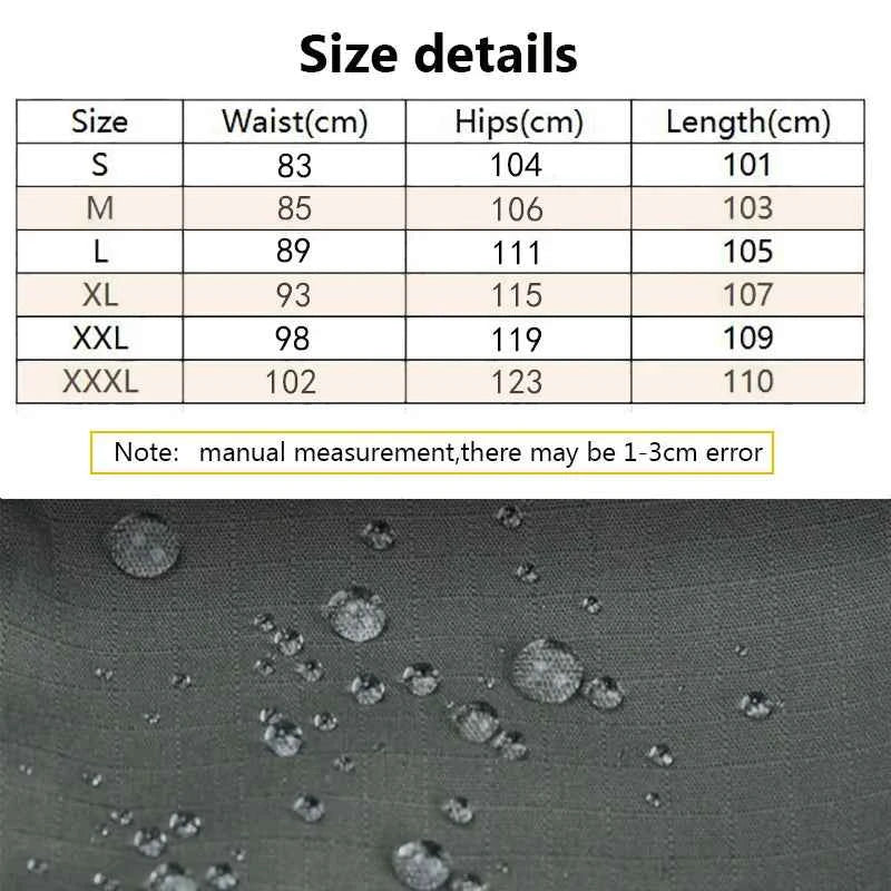 New Tactical Work Pants Men Outdoor Cargo Trousers Multi-pocket Waterproof Pant Autumn Spring Outdoor Workwear Hiking Trousers