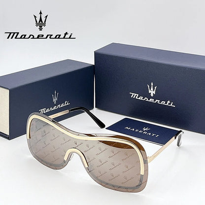Maserati UV400 Polarized Sunglasses – Square Alloy Frame, Anti-Reflective TAC Lenses