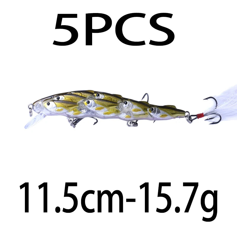 75mm 9g Floating Crankbait Fishing Lure – Swimbait Wobbler with Rattle &amp; 3D Eyes