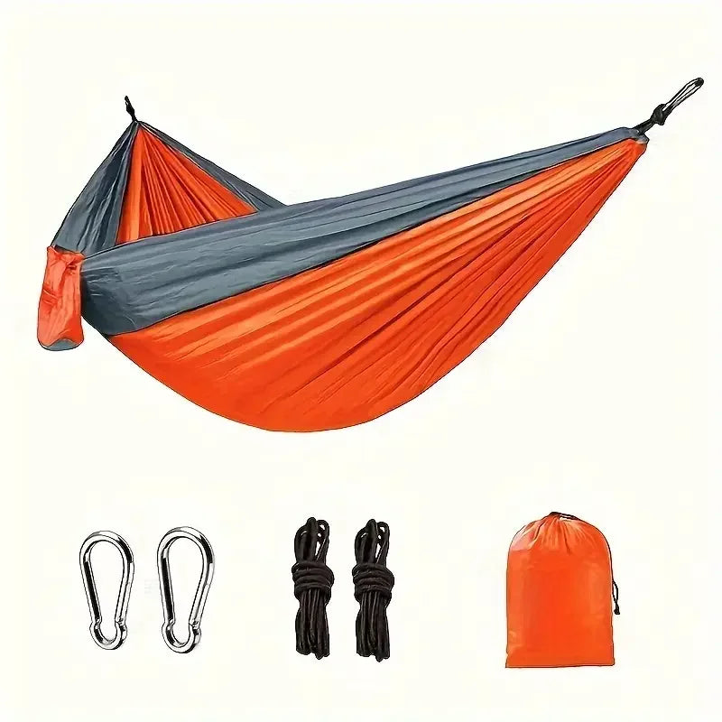 Camping Hammock with Tree Straps – Lightweight Nylon Hammock for Outdoor &amp; Indoor Use