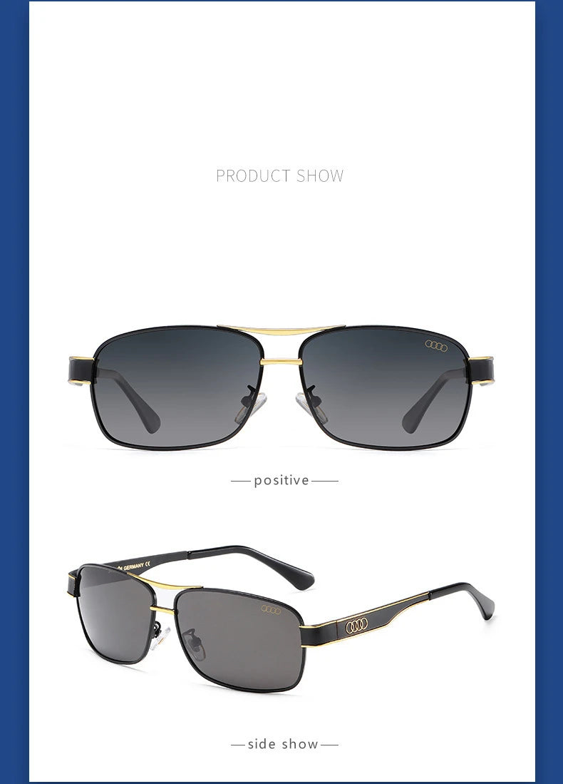 Audi Polarized Sunglasses – UV400 TAC Lens Anti-Glare Alloy Frame for Driving, Cycling &amp; Outdoor