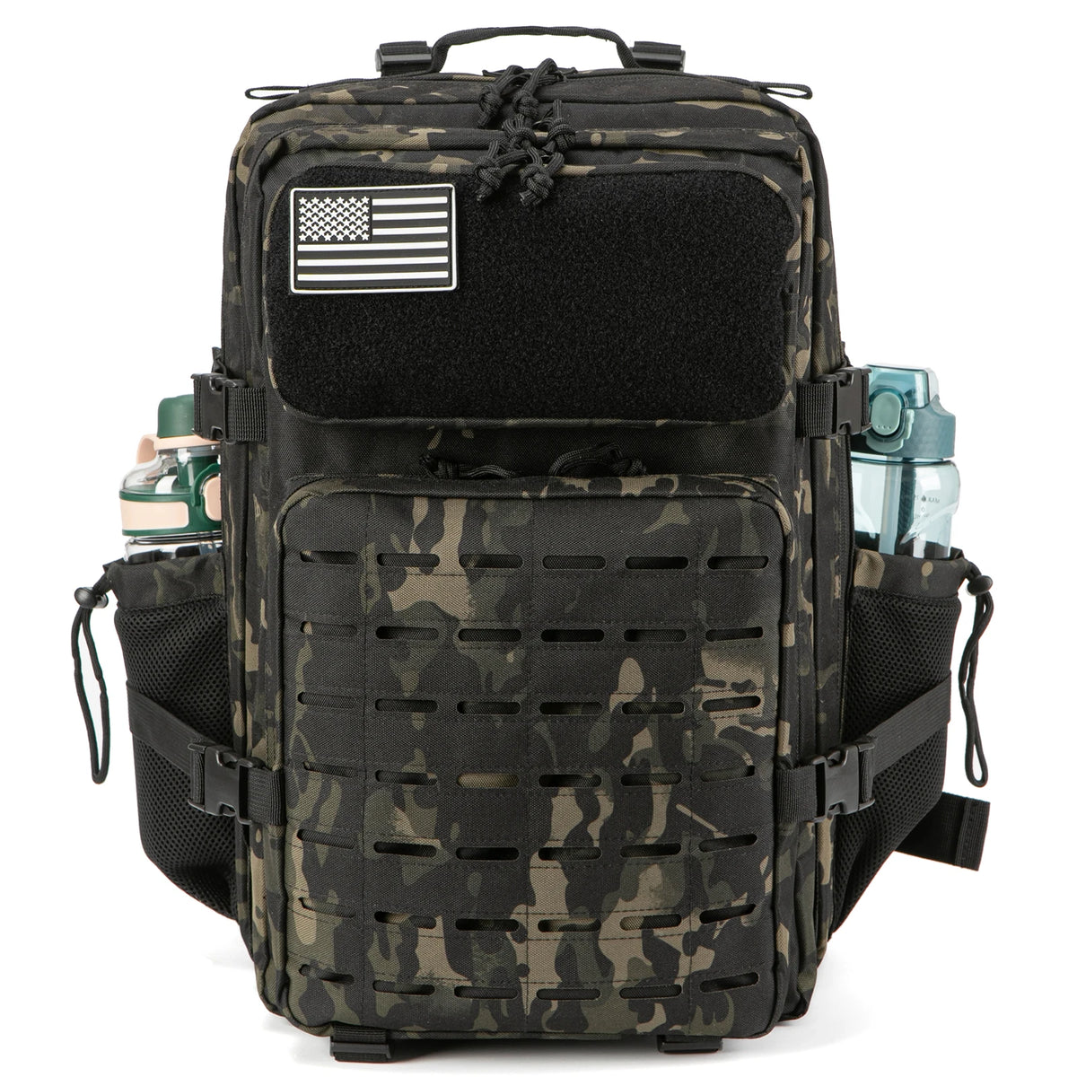 45L Tactical Backpack with Double Cup Holder – Hunting, Hiking &amp; Camping Gear Pack (7 Colors)