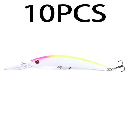 150mm 15g Deep Diving Jerkbait Minnow Fishing Lure – Hard Bait Wobbler with Rattle for Bass &amp; Pike