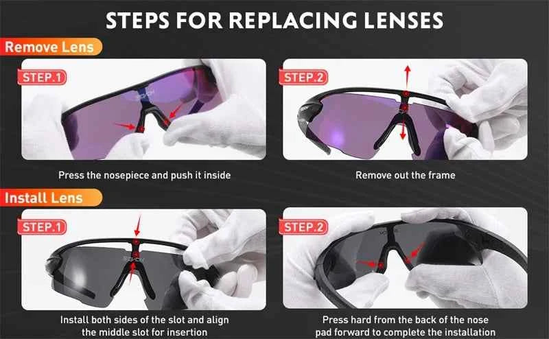 SCVCN New Sports Sunglasses Photochromic Cycling Glasses Mountain Bicycle Goggles MTB Road UV400 Protection Sun Eyewear for Man