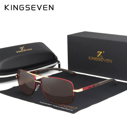 KINGSEVEN Classic Pilot Polarized Sunglasses – UV400 Aluminum Frame for Men &amp; Women