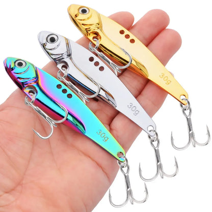 18-Piece Metal VIB Fishing Lure Kit – 5g–30g Sinking Blade Spinner | 3D Eyes | Bass, Pike &amp; Perch | All Waters
