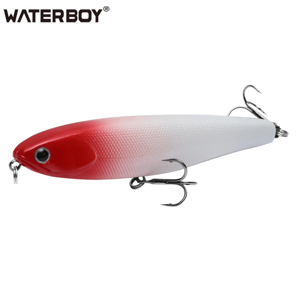 WATERBOY Pencil Stickbait – Walk-the-Dog Topwater Lure, 8.5cm / 9.5cm / 12.8cm, 32 Colors