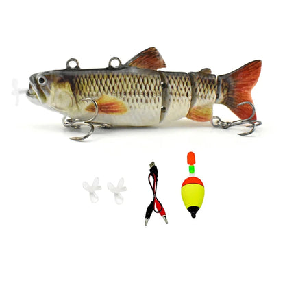 NEW 3.5in Automatic Swimbait Robotic Electric Fishing Lure Auto Multi Jointed Bait USB Rechargeable