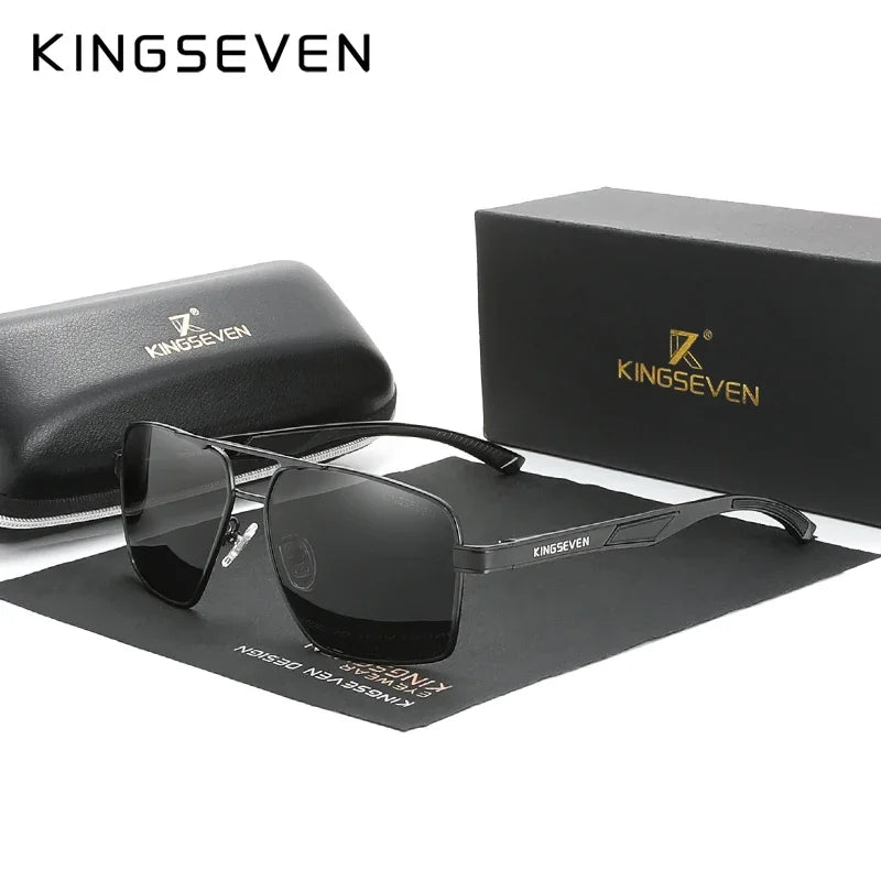 KINGSEVEN K7719 Polarized Rectangle Sunglasses – Aluminum Frame, UV400, Photochromic Options