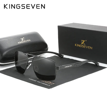 KINGSEVEN K7719 Polarized Rectangle Sunglasses – Aluminum Frame, UV400, Photochromic Options