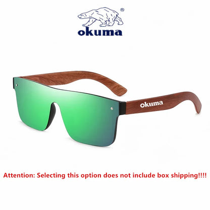 Polarized Fishing Sunglasses UV400 – Wood Grain Arms, Cycling, Driving &amp; Outdoor