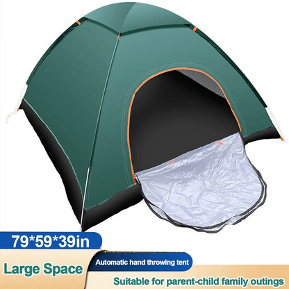 2-3 Person Instant Pop-Up Camping Tent – UV Protection, Waterproof 600D Oxford with Reflective Mylar for Beach, Hiking &amp; Travel