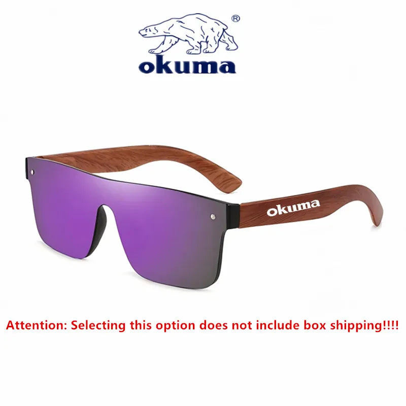 Polarized Fishing Sunglasses UV400 – Wood Grain Arms, Cycling, Driving &amp; Outdoor