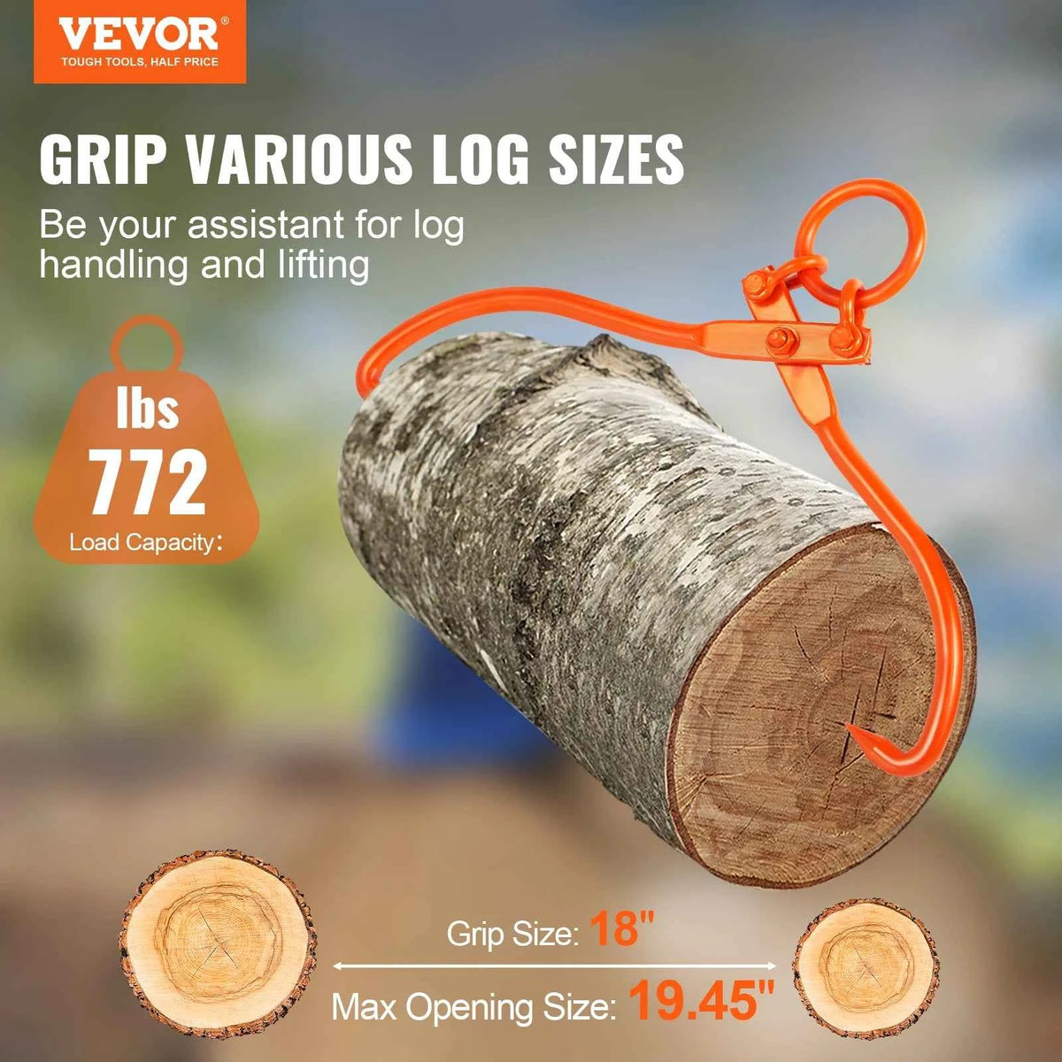 SucceBuy Log Skidding &amp; Lifting Tongs – Heavy-Duty 
