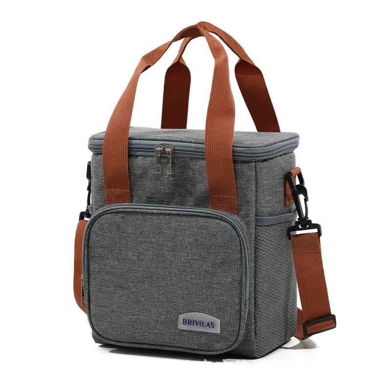 Insulated Thermal Lunch Bag – Waterproof Cooler Bag with Shoulder Strap for Camping, Work &amp; Outdoor Use