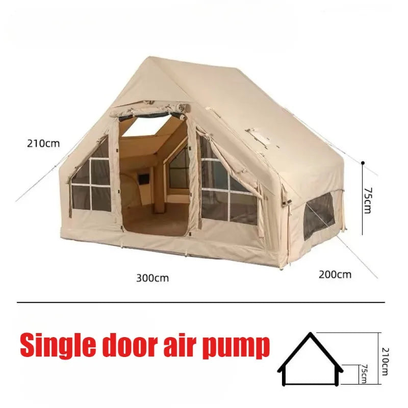 Inflatable Air Column Tent – Quick Setup | Double Door | Skylight | Mosquito Screen | Rainproof &amp; UV Protection