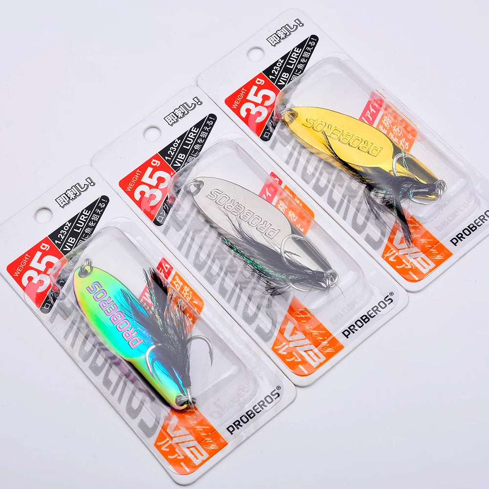3pc Metal Sequin Spoon Lure Set – Long Cast Swimbait with Bevel Sequins &amp; Strengthened Hooks (3g–60g)