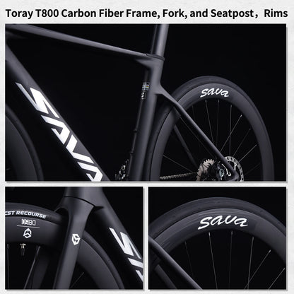 SAVA A7L 26 new Low-Priced Carbon Fiber Road Bike with SENSAH 7120 Kit Road Bike Lightweight 8.9kg Road Bike Race Bike