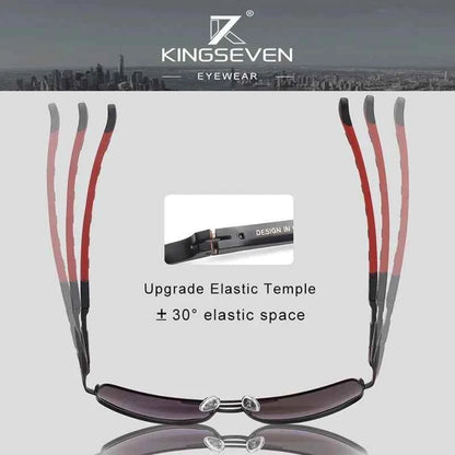 KINGSEVEN 725 Photochromic Polarized Sunglasses – Aluminum Pilot, UV400, Unisex