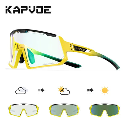 Kapvoe Photochromic Sunglasses for Men Cycling Glasses UV400 Sports Outdoor MTB Baseball Eyewear Women Sunglasses Cycling
