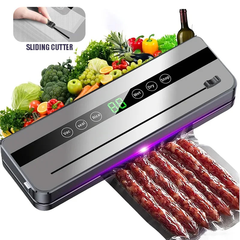 Mi Electric Vacuum Sealer Machine Dry/Wet Food Packaging Vacuum Sealing Bags Food Storage Vacuum Packaging Machine for Kitchen