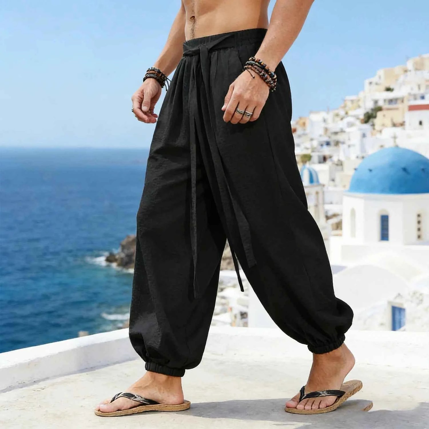 FGKKS Brand New Men Pants Fashion Casual Holiday Comfortable Cotton Loose Style Spring Pants Man Traveling Trousers
