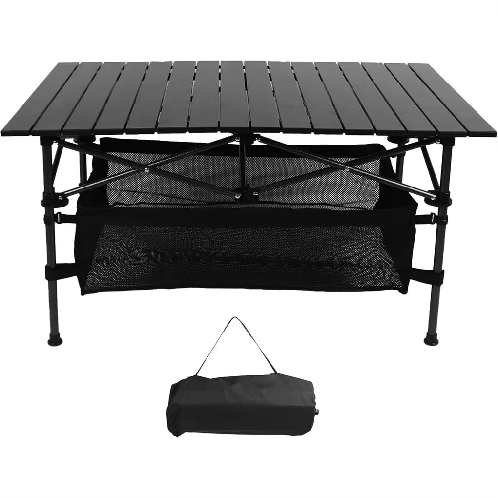 1pc Camping Table That Fold up Lightweight, Aluminum Folding Table Roll Up Table with Easy Carrying Bag for Indoor, Outdoor,