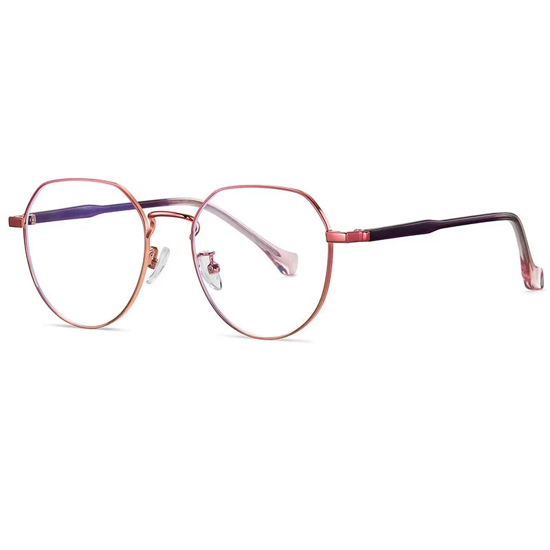Handoer Blue Light Blocking Glasses – Full Rim Alloy Frame, Unisex Round/Oval