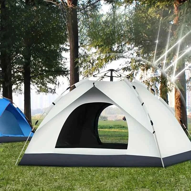 Small Silver Compact Auto-Tent - Quick 60-Second Setup Sunshade for 3-4 People, All-Weather &amp; Portable