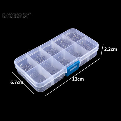 100-1000pcs Fish Hooks with barbed fishhook For Bait With Plastic Box Kit For Saltwater Freshwater fishing tools