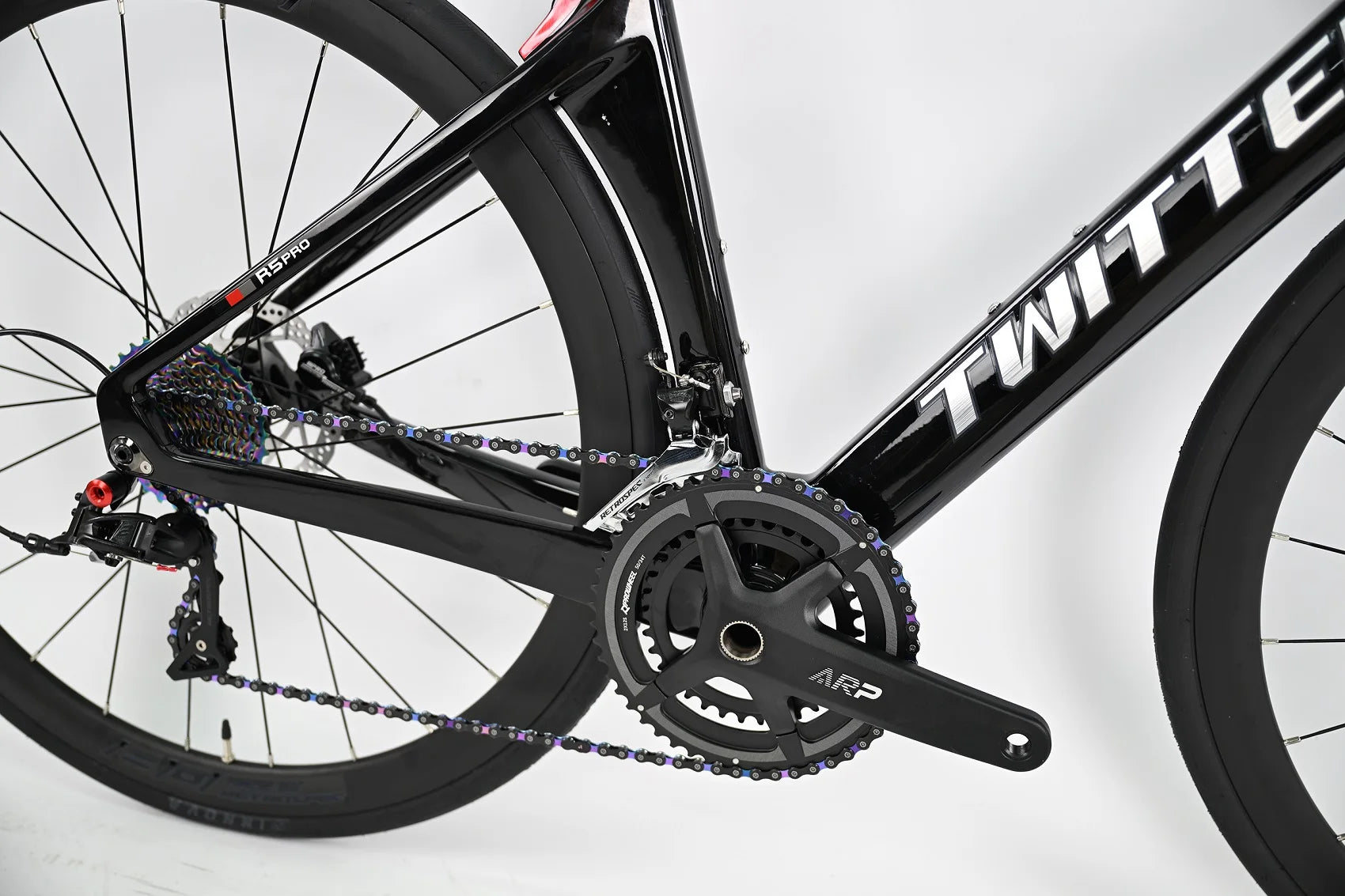 R5pro Carbon Fiber Road Bike 22/24 Speed Racing with Hydraulic Disc Brakes Available in 7 Sizes - 43.5/46/48/50/52/54/56