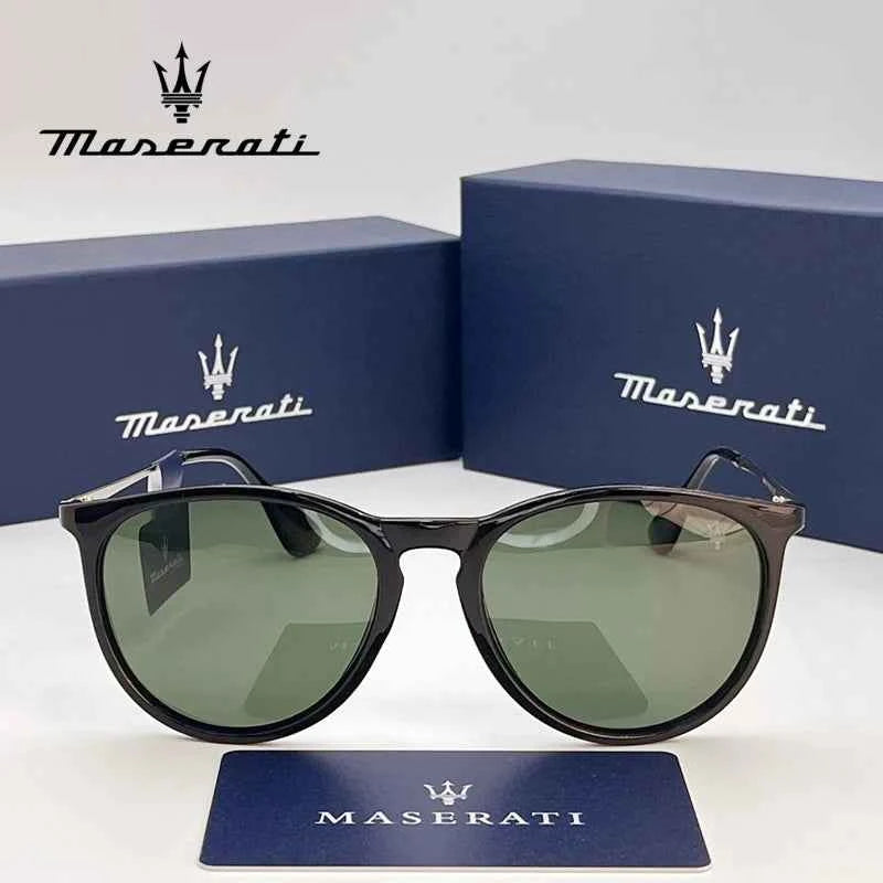 MASERATI 901801 Polarized Mirror Round Sunglasses – TR-90 Frame, UV400, Unisex