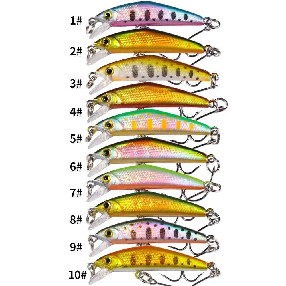 43mm 1.6g Micro Sinking Minnow Fishing Lure – Hard Bait for Bass, Trout, Salmon &amp; Panfish