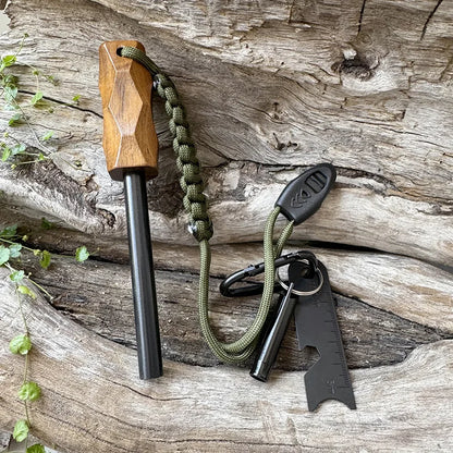 Bear Grylls Survival Fire Starter Magnesium Flint Rod Portable Emergency Fire steel Kit Lighters Smoking for Camping Hiking Tool