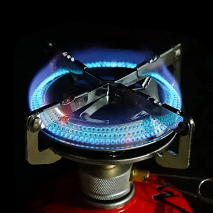 Portable Windproof Camping Gas Stove – Stainless Steel &amp; Brass Stove Head for Outdoor Cooking, Hiking &amp; Picnic (3–5 Person)