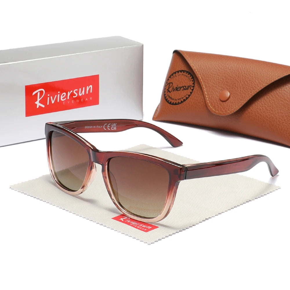 RIVIERSUN Classic Polarized Sunglasses – UV400 Unisex Retro Square Eyewear