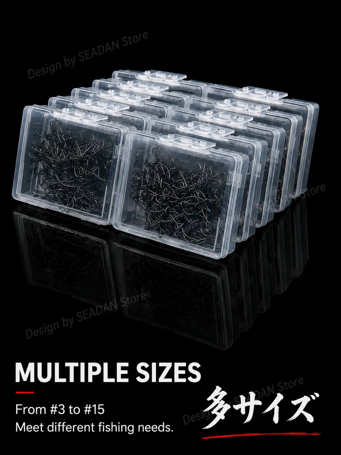 Hopeblaze Tube Eye Iseama Fishing Hooks – High Carbon Steel, Sizes 3