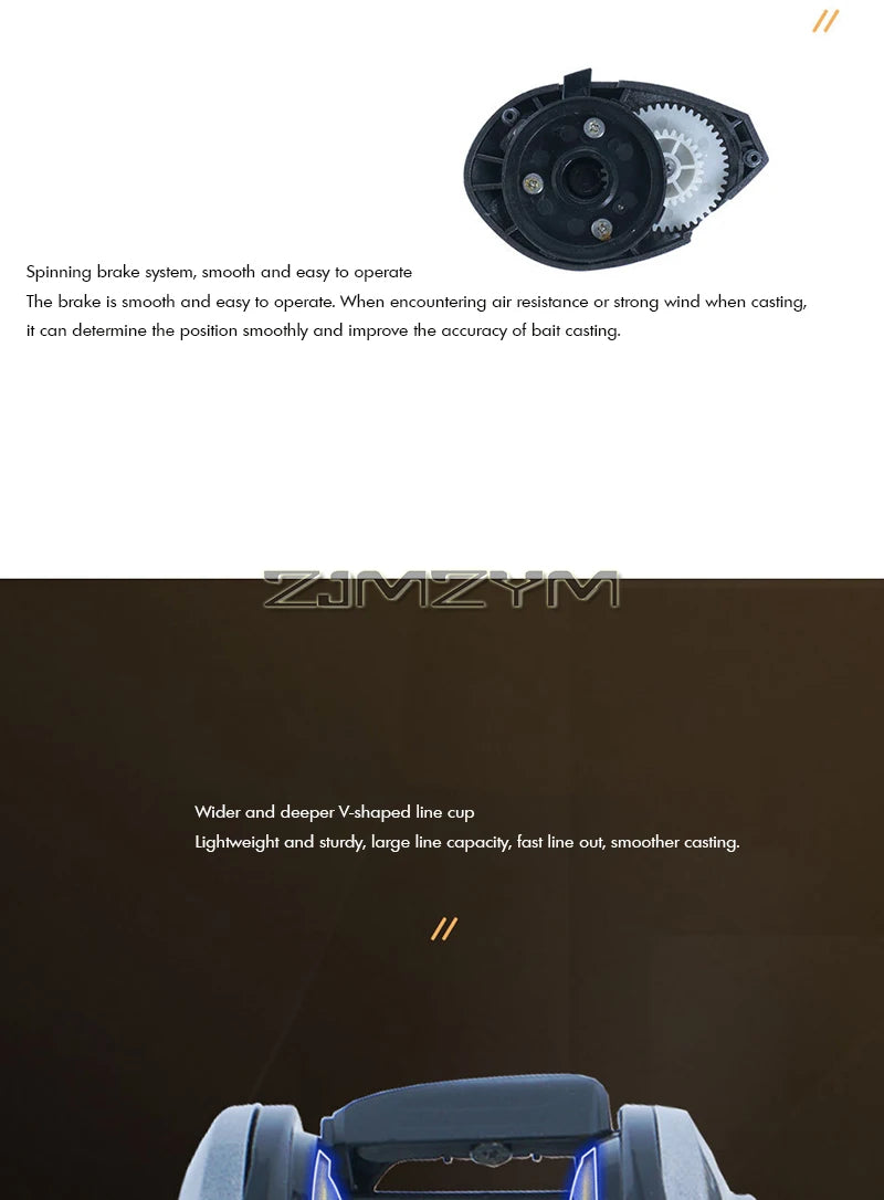 Baitcasting Reels, Baitcaster Fishing Reel, 8+1 Ball Bearing, 6.4∶1 Gear Ratio, Aluminum Alloy Frame Baitcasting Reel