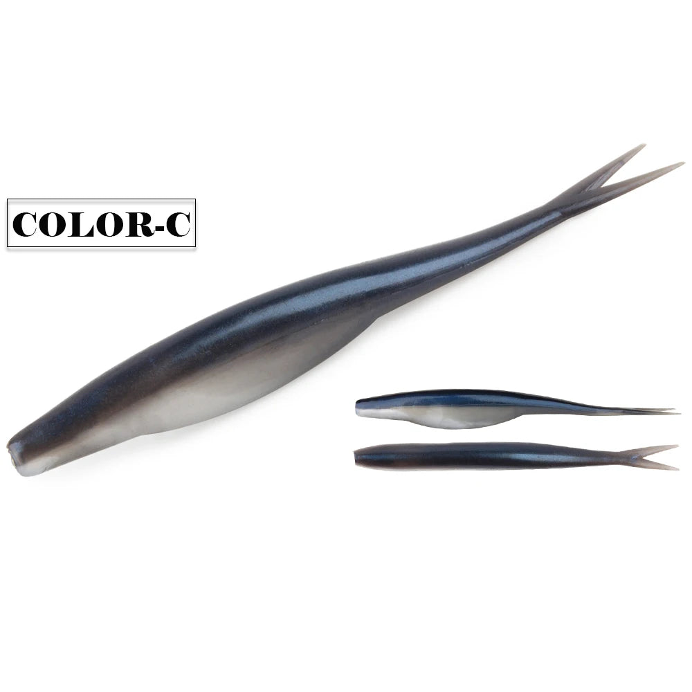 Spinpoler TPR Jerk Shad Swimbait – 5"/12cm Floating Soft Bait, 5 Pcs