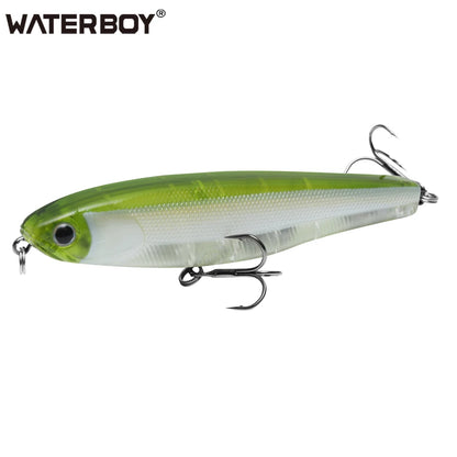 WATERBOY Pencil Stickbait – Walk-the-Dog Topwater Lure, 8.5cm / 9.5cm / 12.8cm, 32 Colors