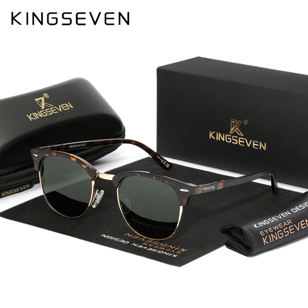 KINGSEVEN Trendy Round Polarized Sunglasses – UV400 for Men &amp; Women
