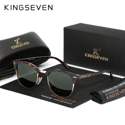 KINGSEVEN Trendy Round Polarized Sunglasses – UV400 for Men &amp; Women