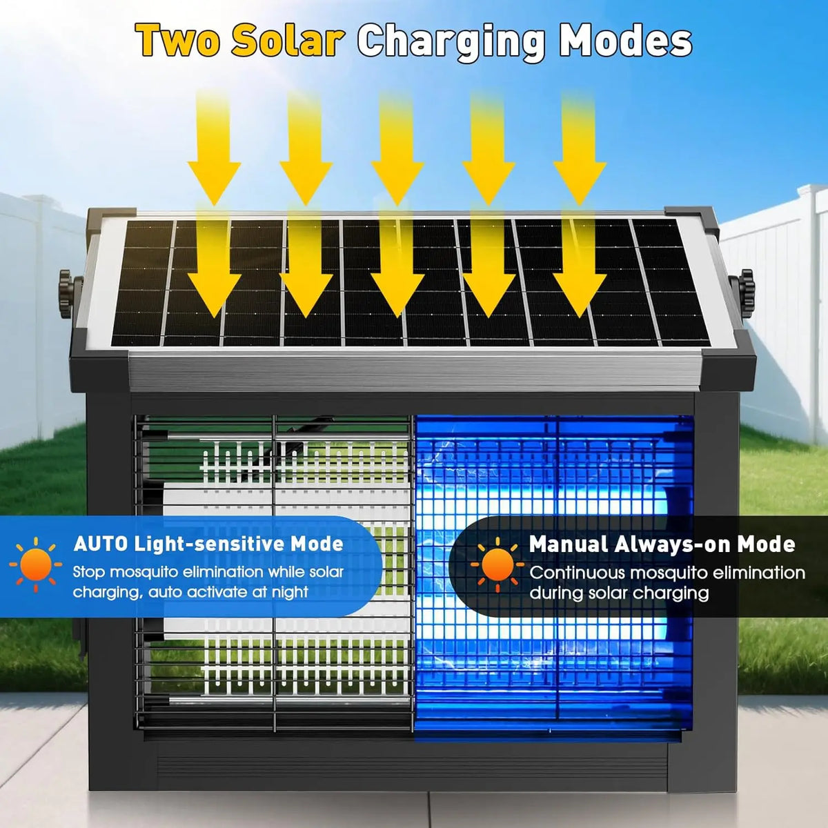 COOINJOY Solar Bug Zapper – Outdoor Waterproof Mosquito Killer | 16W, 20W &amp; 40W