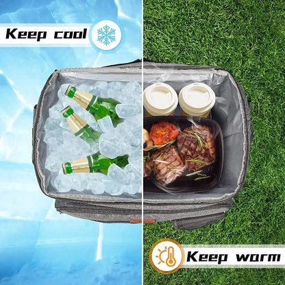 43L Rolling Cooler Bag with Removable Wheels &amp; Handle – Insulated Portable Cooler for Camping, Beach &amp; Travel